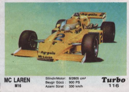 Turbo №116 — McLaren M16